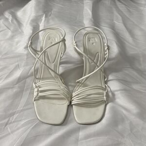 Zara White Strappy Women's Sandals
